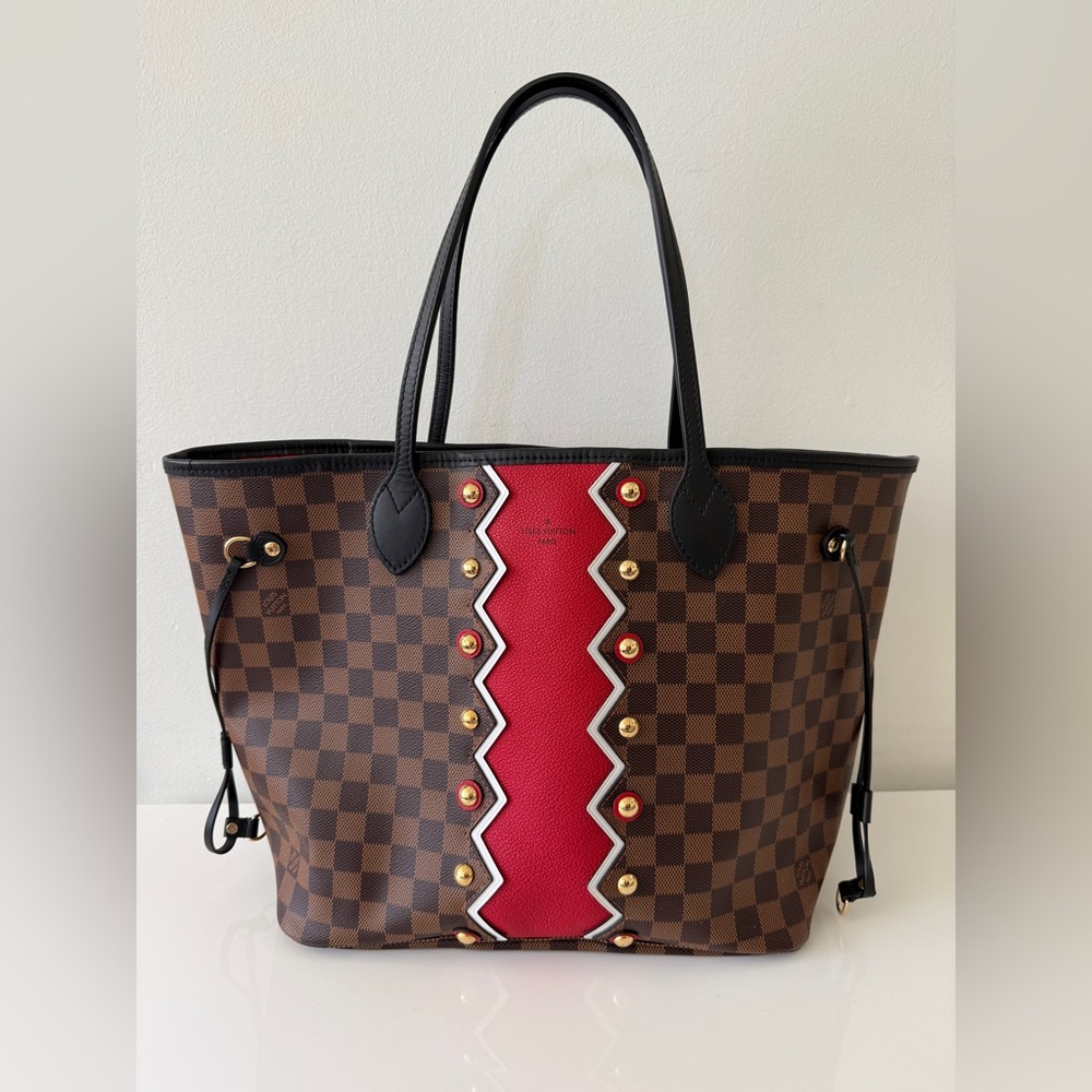 Louis Vuitton Limited Edition Damier Canvas Karakoram Neverfull MM Bag Handbag